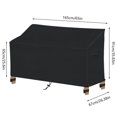thumbnail image 4 of Funda protectora para banco de jardín de 2 plazas con correas laterales Funda para banco de dos plazas para exterior Funda para sofá de patio 165 x 67 x 65 Muyoka Hogar, 4 of 6