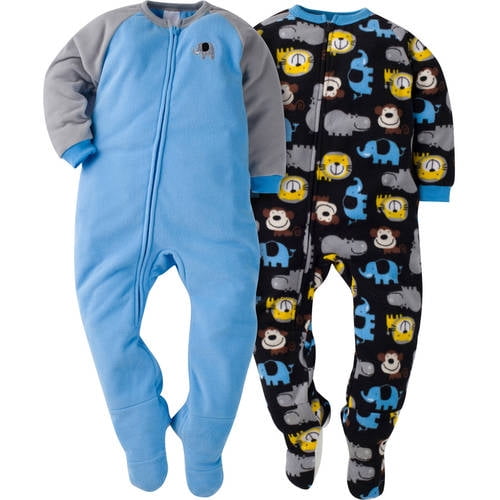 Toddler Boys' Footed Blanket Sleeper, 2pack