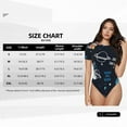 thumbnail image 5 of Uemuo Space Pattern Women's One Piece Short Sleeve Swimsuit Rash Guard Surfing Modest Quick-drying Swimsuit Beach Essentials-Small, 5 of 9