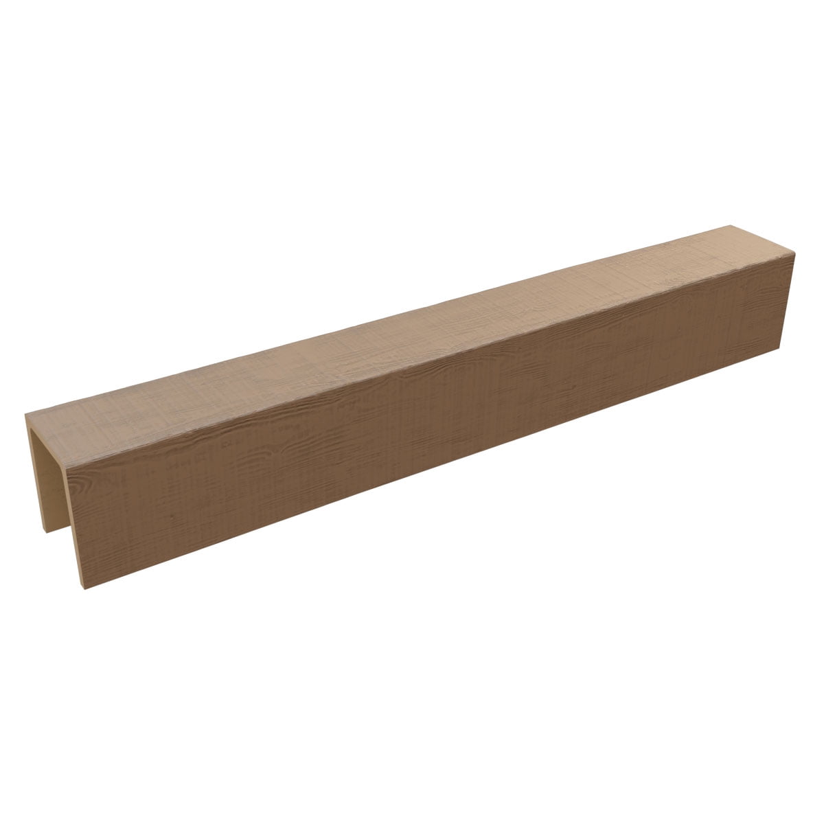 Ekena Millwork 3 1/2"W x 3 1/2"H x 144"L 3-Sided (U-Beam) Rustic Sawn HeritageTimber Faux Wood Ceiling Beam, Natural White Oak