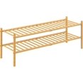 thumbnail image 6 of 3 Tier Bamboo Shoe Rack for Closet Free Standing Wood Shoe Shelf Storage Organizer for Entryway Small Space Stackable 27"x11"x20" (Black), 6 of 6