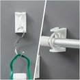 thumbnail image 4 of 4 pcs Rotary Curtain Rod Bracket Fixing Curtain Rod Holder Curtain Pole Hooks for Home, 4 of 8