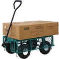 thumbnail image 7 of JOYFULIN Steel Garden Cart, 550LBS Heavy Duty Garden Wagon Cart with 10" All Terrain Tires, Mesh Removable Sides and 180°Rotating Handle, Metal Utility Wagon for Yard, Lawn, and Outdoor Use, Green, 7 of 7