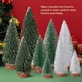 thumbnail image 6 of Ayieyill 9Pcs Mini Christmas Trees Christmas Decor Artificial Christmas Decorations with 4 Sizes, Christmas Tree Bottle Brush Trees Christmas Table Decorations (Green Silver), 6 of 7