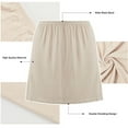 thumbnail image 4 of Fashion New Cooling Lingerie Satin Skirt Women Ladies Underskirts Slip Skirt Petticoat Under Dress BEIGE BEIGE-40CM, 4 of 8