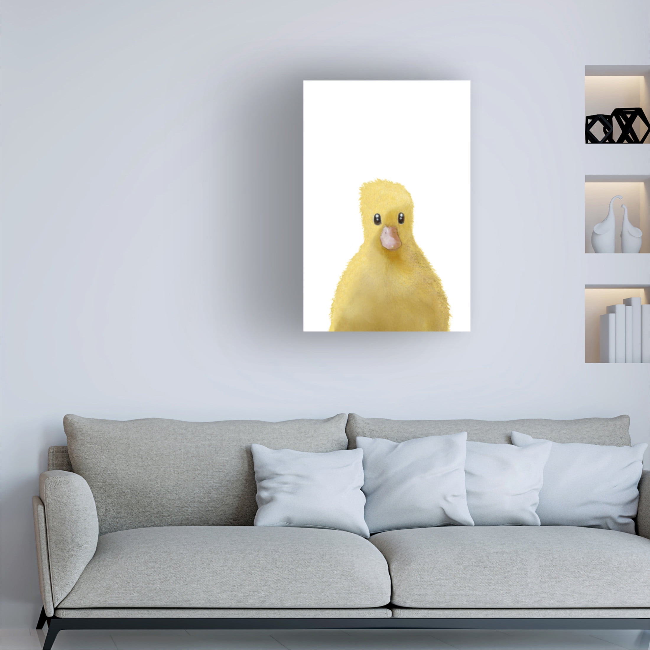 Canvas Wall Art - Pictufy Studio Ii 'Duck' Wall Art for Living Room, Bedroom, or Office Décor by Trademark Fine Art - 12 x 19 Inches