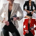thumbnail image 3 of VEKDONE 2023 Clearance Casual Blazers for Women Elegant Long Sleeve Button Open Front Lapel Collar Work Office Business Jacket Coat, 3 of 3