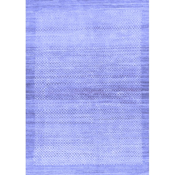 Ahgly Company Machine Washable Indoor Rectangle Abstract Blue Modern Area Rugs, 2' x 4'