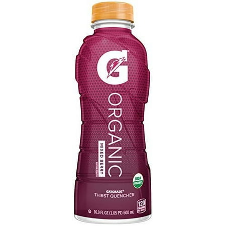 Gaterade Organic, Mixed Berry Sports Drink, 16.9 fl oz, 12 Bottles