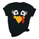 thumbnail image 2 of ICHUANYI Clearance Women's Vintage Thanksgiving Day Printing Pattern Casual Short Sleeve Tops Blouse(Black, M) ICHUANYI WER2023081501698, 2 of 7