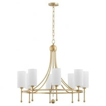 8 Light Bead Chandelier-29 inches Tall and 32.25 inches Wide-Aged Brass Finish Bailey Street Home 183-Bel-5048494