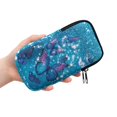 thumbnail image 2 of SEANATIVE Neoprene Eyewear Pouch Zipper Glasses Case Shockproof Anti-Scratch Eyeglasses Case Lightweight Women Men Sunglasses Holder Bag for Outdoor Office Travel, Glitter Butterfly Print Blue, 2 of 7