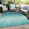 thumbnail image 4 of Dalyn Rugs Machine Washable Indoor/Outdoor Chantille Teal 10' x 14' Rug, 4 of 9