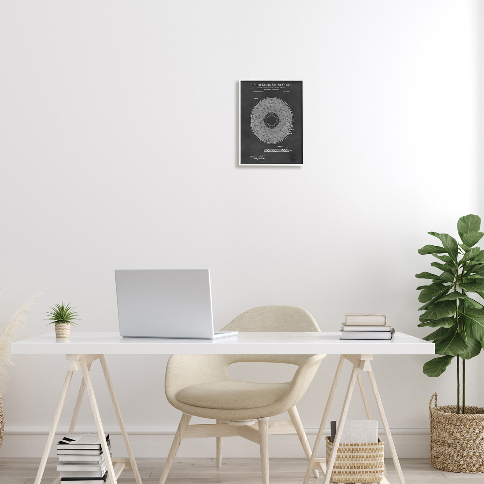 Stupell Industries Master Sound Record Music Diagram Detailed Design Framed Wall Art, 11 x 14, Design by Karl Hronek