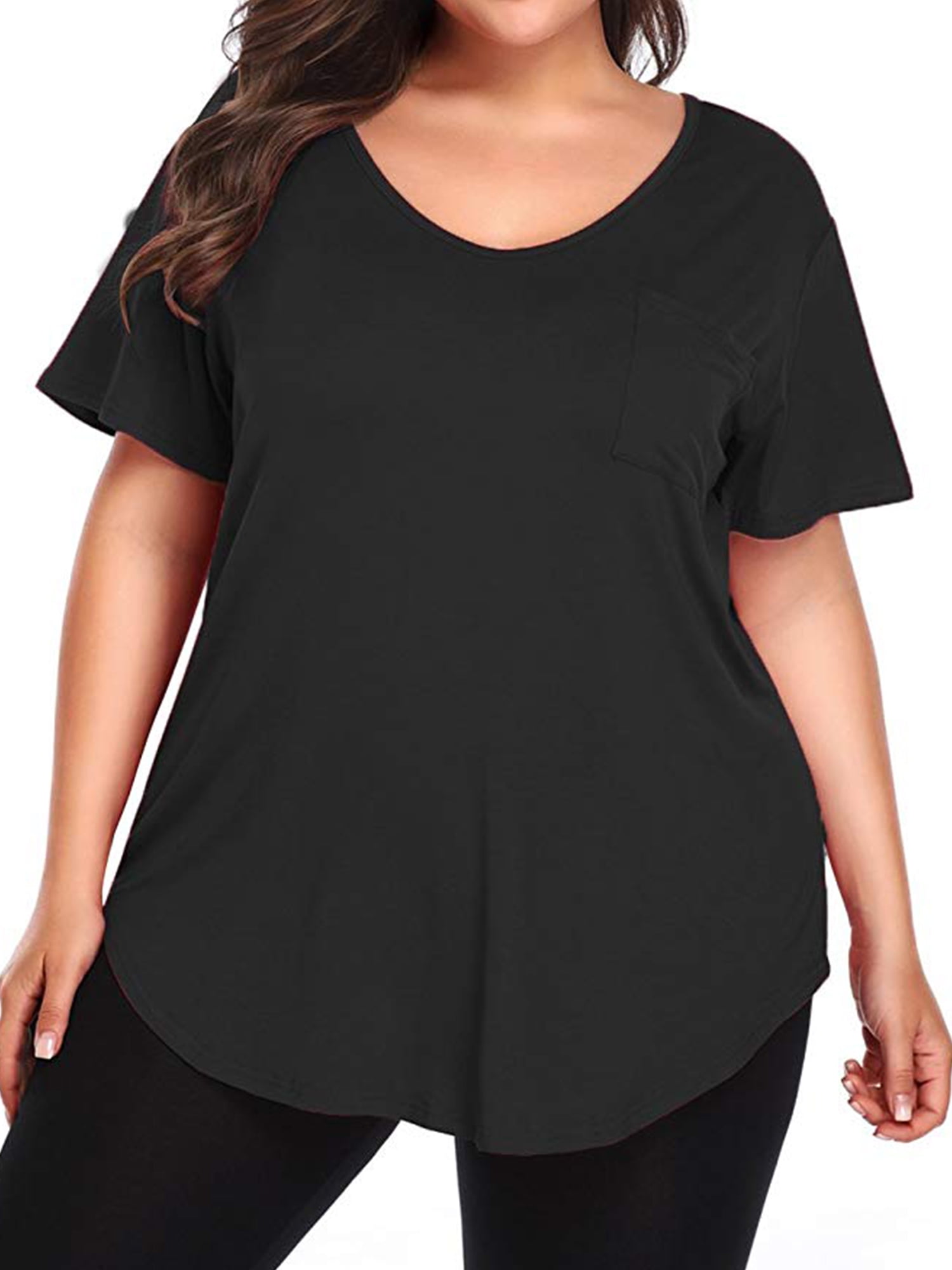Plus size tops with pockets Clearance