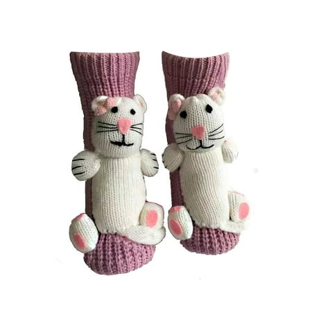 

Funny Novelty Animal Christmas Socks Animal Whimsical Floor Sock Winter Thick 3D Novel Knit Socks