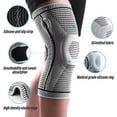 thumbnail image 2 of 1 Paire de Genouillères pour Douleur au Genou, Manchons de Compression pour Genou avec Support à Ressort en Gel de Silicone, Protecteurs de Rotule de Genou de Qualité Médicale pour Douleur au Genou Arthritique-Gris, 2 of 7