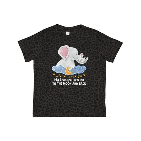 

Inktastic My Grandpa Loves Me to the Moon and Back Elephant Family Gift Toddler Boy or Toddler Girl T-Shirt