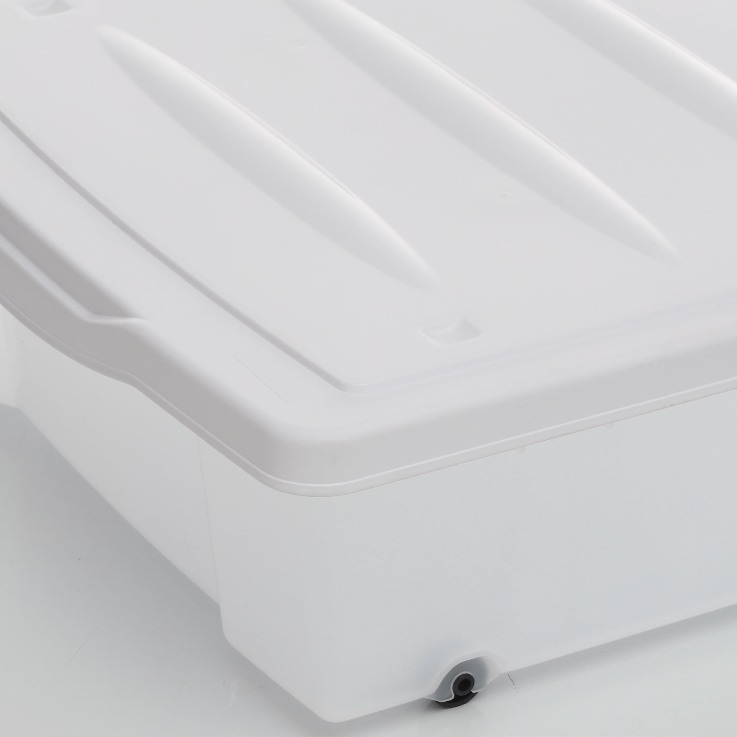 Mainstays 57 Quart Wheeled Underbed Plastic Storage, Arctic White
