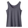 thumbnail image 4 of GPOECD Womens Tank Tops with Built in Bra Lightweight Stretch Lace Sleeveless Casual Summer Top Camisoles for Women 03_Dark Gray,XXXL, 4 of 4