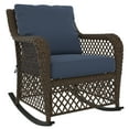 thumbnail image 2 of HOMETRENDS Belmont Steel Outdoor Rocking Chair with Cushions, Navy, 2 of 9
