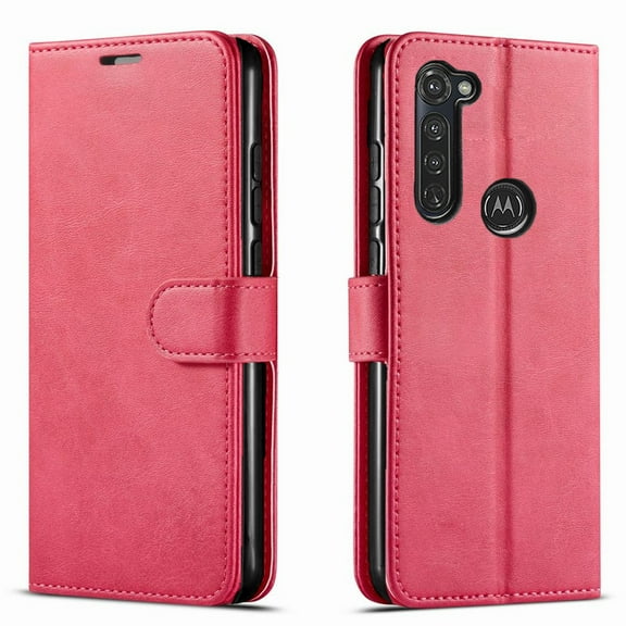 Motorola Moto G Stylus 2020 Case, Starshop Premium Leather Wallet Pocket Credit Card Slots-Pink