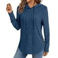 thumbnail image 4 of Women's Sweaters Long Sleeve Hoodie Shirt Casual Knit Top with Drawstring Design for Everyday Comfort and Style, 4 of 4
