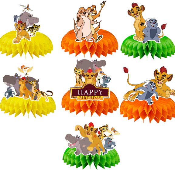 The Lion Guard Centerpieces Honeycomb Table Toppers Decorations for Photo Props Birthday Party Decor Supplies