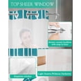 thumbnail image 4 of No Hook Shower Curtain with Snap in Liner, Turquoise and Red Starfish Seashell Jellyfish Coral Hotel Shower Curtains for Bathroom, Washable Shower Curtain Liner Set with Mesh Top Window, 72"x72", 4 of 6