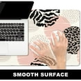 thumbnail image 3 of Large Mouse Pad, Desk Pad, XXL XL Extended Gaming Mouse Pad, Desk Mat for Office & Home, Long Keyboard Mat, Huge Mouse Pad Women, Desktop Full Cover 35.4 x 15.7 Inches, Leopard Dots Pink, 3 of 6