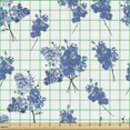 thumbnail image 2 of Ambesonne Floral Fabric by the Yard Upholstery, Early Purple Orchids, 1 Yard, Blue Grey and Violet, 2 of 5