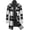 3-black White Plaid, variant on Men's Detachable Plaid Scarfs Wool Blend Coat - Notched Collar Single Breasted Pea Trench Overcoat