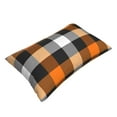 thumbnail image 3 of Balery Orange Plaid Bedding Queen Pillow Cases - Envelope Closure - Soft Brushed Microfiber Fabric - Shrinkage and Fade Resistant Pillow Cases-20"x30", 3 of 9