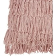 thumbnail image 3 of SARO 5990.RS18S 18 in. Square Down Filled Woven Fringes Throw Pillow - Rose, 3 of 4