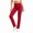 *Red, variant on ClodeEU Women's High Waist Straight Leg Stretch Yoga Pants,Solid Color Elastic Waist Slim Athletic Leggings ,Women's Plus XXL