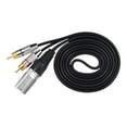 thumbnail image 1 of Cable de audio XLR macho a 2 RCA macho, divisor en Y, profesional, cable de interconexión de audio estéreo para altavoz, amplificador y micrófono., 1 of 8