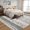 Green Rice, variant on Area Rug for Kids Room, Non-Slip Indoor Carpet, Modern Floral Line, Contemporary Bedroom Accent, Stain-Resistant Boho Rug for Living Room