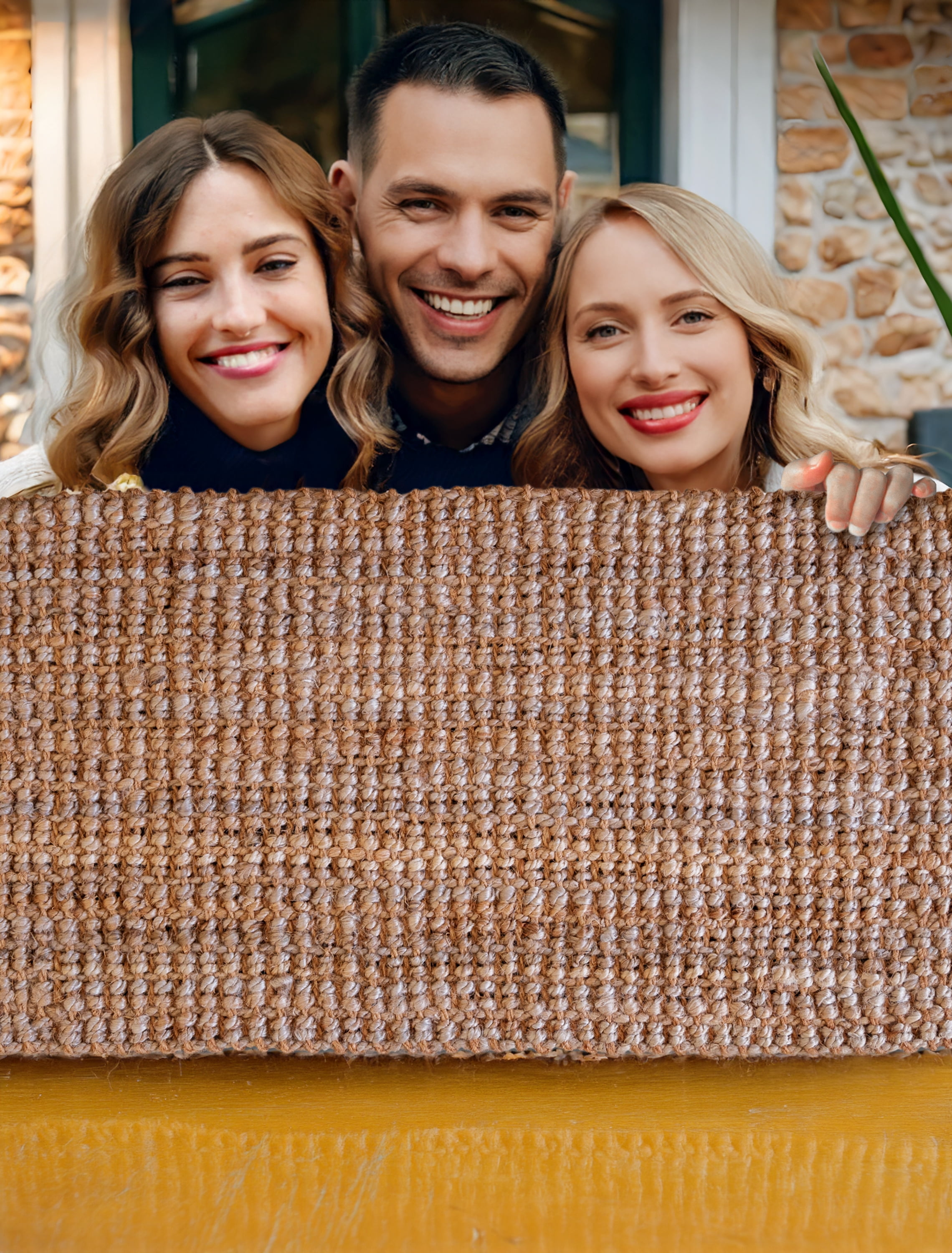 Jute Welcome Mat Woven Coir Doormat 30x17 Inch Welcome Mat Indoor Outdoor Door Mat