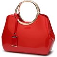 thumbnail image 1 of LHSHID Top Handle Handbag for Women Glossy Patent Leather Shoulder Bag Evening Party Crossbody Bag Wedding Satchel Purse, 1 of 7