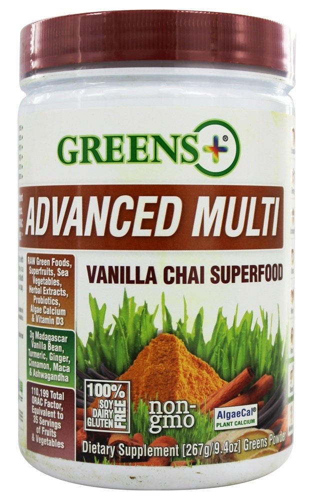 Greens Plus Advanced Multi Superfood Vanilla Chai 9.4 oz. Formerly