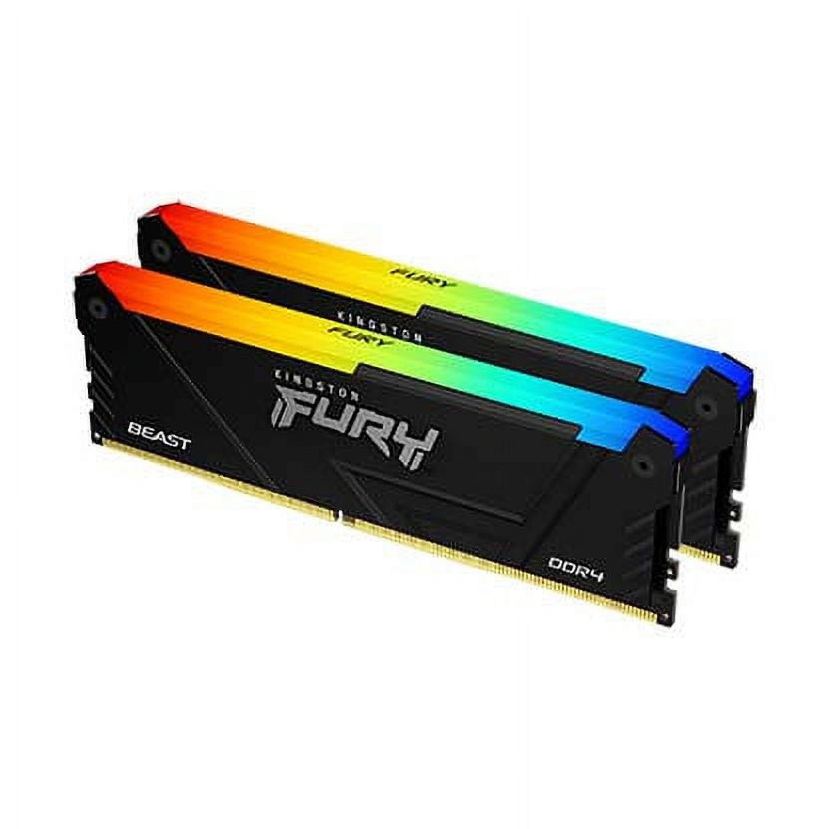 Kingston FURY Beast RGB 32GB (2x16GB) 3200MT/s CL16 DDR4 Desktop Memory KF432C16BB12AK2/32