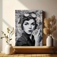thumbnail image 6 of Qisvanset Retro Woman With Goggles Art Canvas Print 15.75x11.81 Inches, 6 of 8