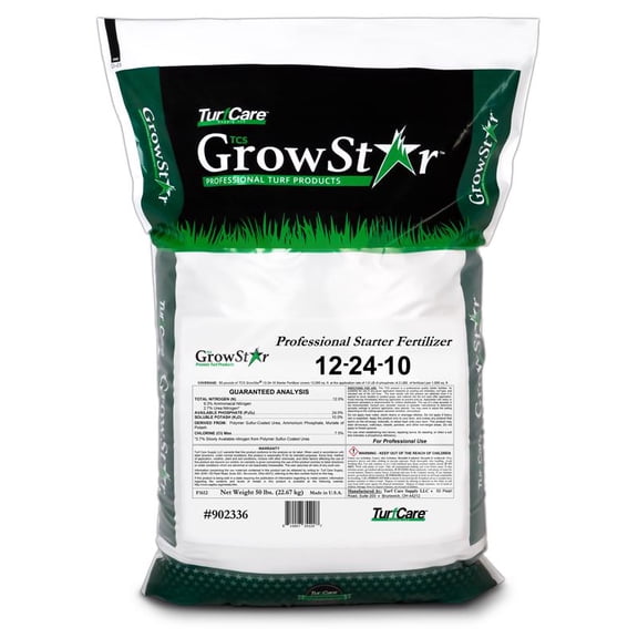 GrowStar 12-24-10 Lawn Starter Lawn Fertilizer For All Grasses 6000 sq ft