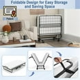 thumbnail image 3 of Pemberly Row Heavy Duty Foldable Bed Metal Guest Bed Daybed in White, 3 of 8