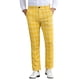 thumbnail image 1 of Pantalones de cuadros INSPIRE CHIC para hombre, corte recto y plano, 34 amarillo, 1 of 5