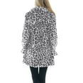 thumbnail image 2 of Felirenzacia Womens Faux Fur Leopard Cardigan Fuzzy Jacket Winter Open Front Fleece Coat Eco Fur Outwear with Pockets, 2 of 5