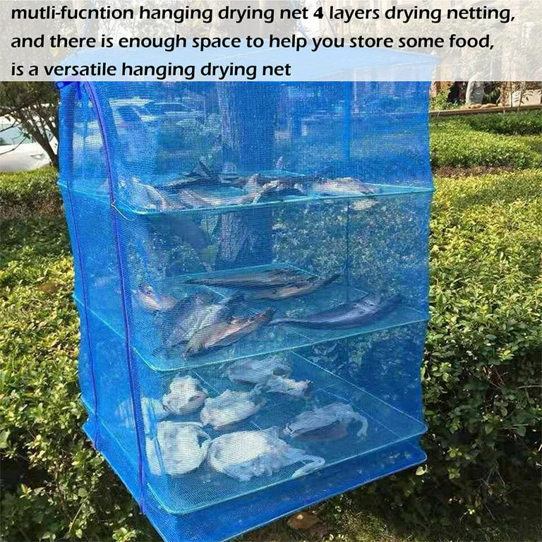Folding Square Drying Fish Net Cage Fly Net Vegetables Sweet