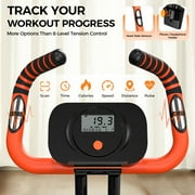pooboo 4in1 Foldable Exercise Bike Indoor Cycling Bike Magnetic Stationary Bike Fitness Gym Workout 300lb