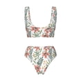 thumbnail image 5 of Daiia Lilies Flowers Women's Bikini Set Two Piece Swimsuit High Waisted Bikini Adjustable Straps Bikini Perfect for Beach, Pool, and Summer Vacation-X-Large, 5 of 9