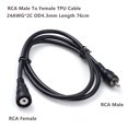 thumbnail image 3 of Car Audio Rca Cable RCA Male to Female Extension Power Silver Cable Rca De Audio, 3 of 4